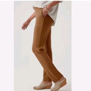 Pure Jill Affinity French Terry Slim Leg Pants Sandstone Tan Brown Women's 2X